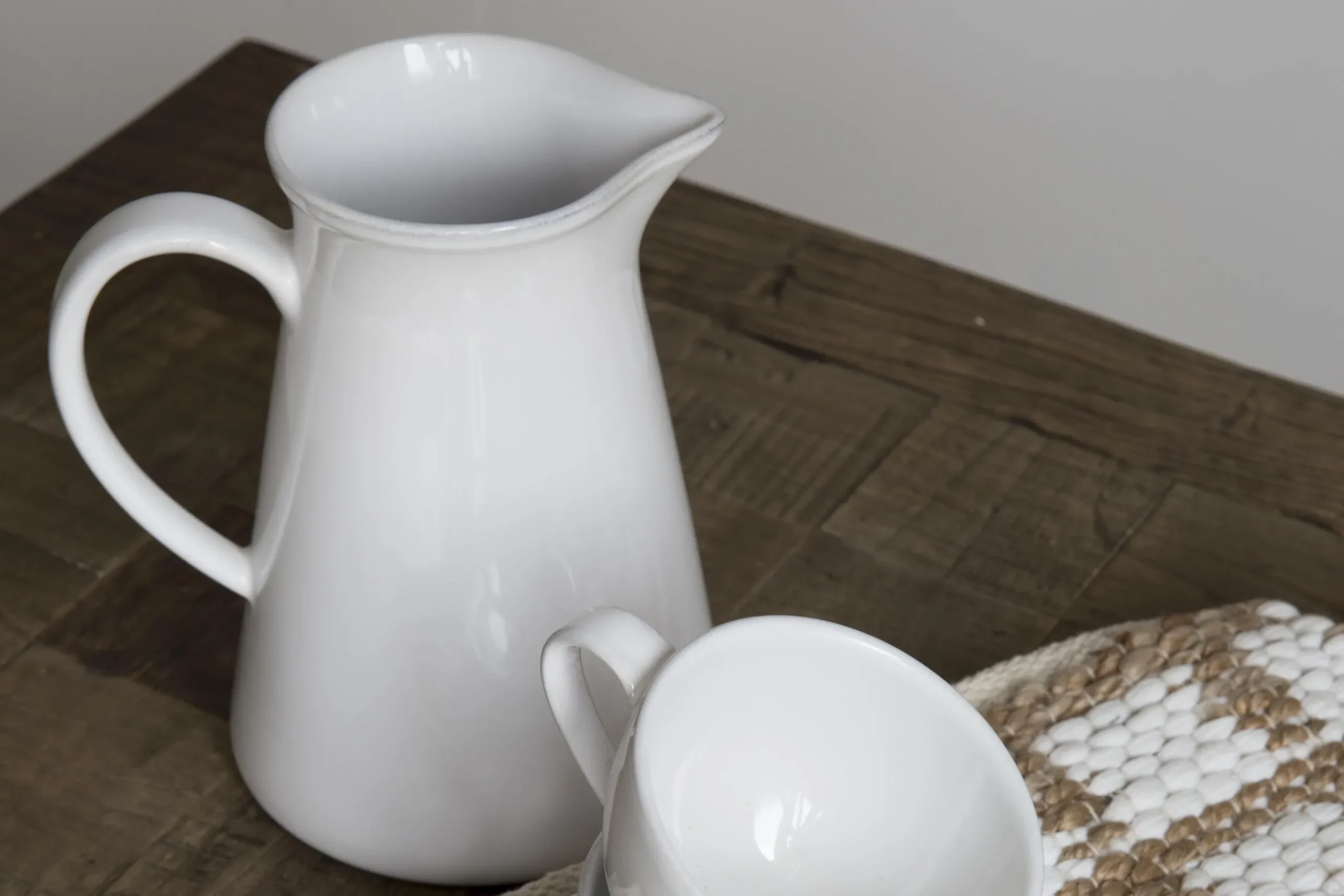 Jille, Pitcher, Ceramic, White, 1,5L