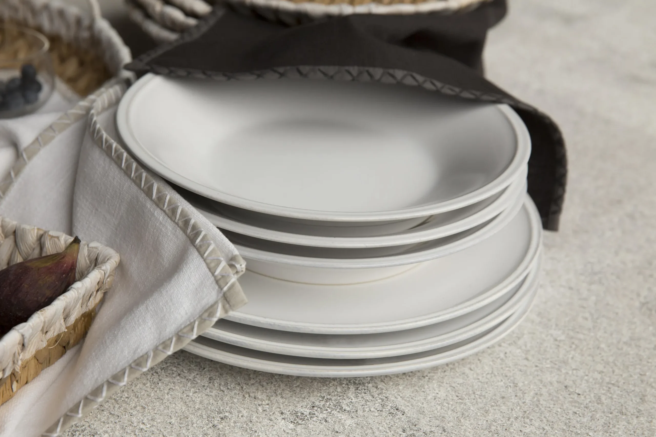 Jille, Soup Plate, Ceramic, White