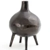 Jiven, Vase, Metal, Black