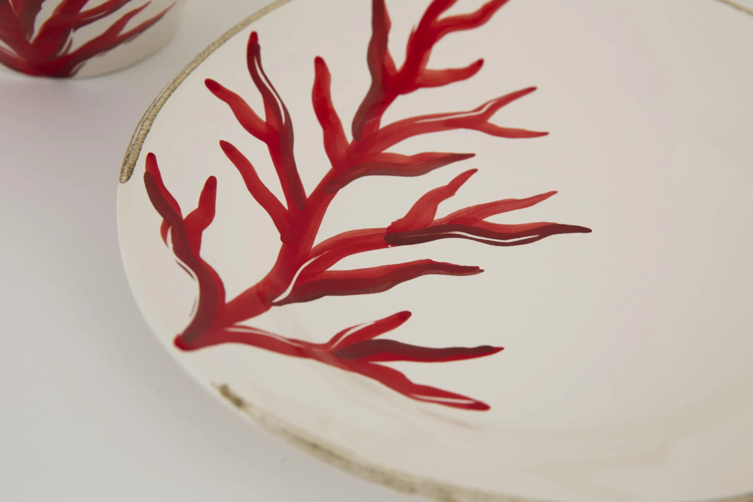 Kao, Plate, Coral, 23Cm