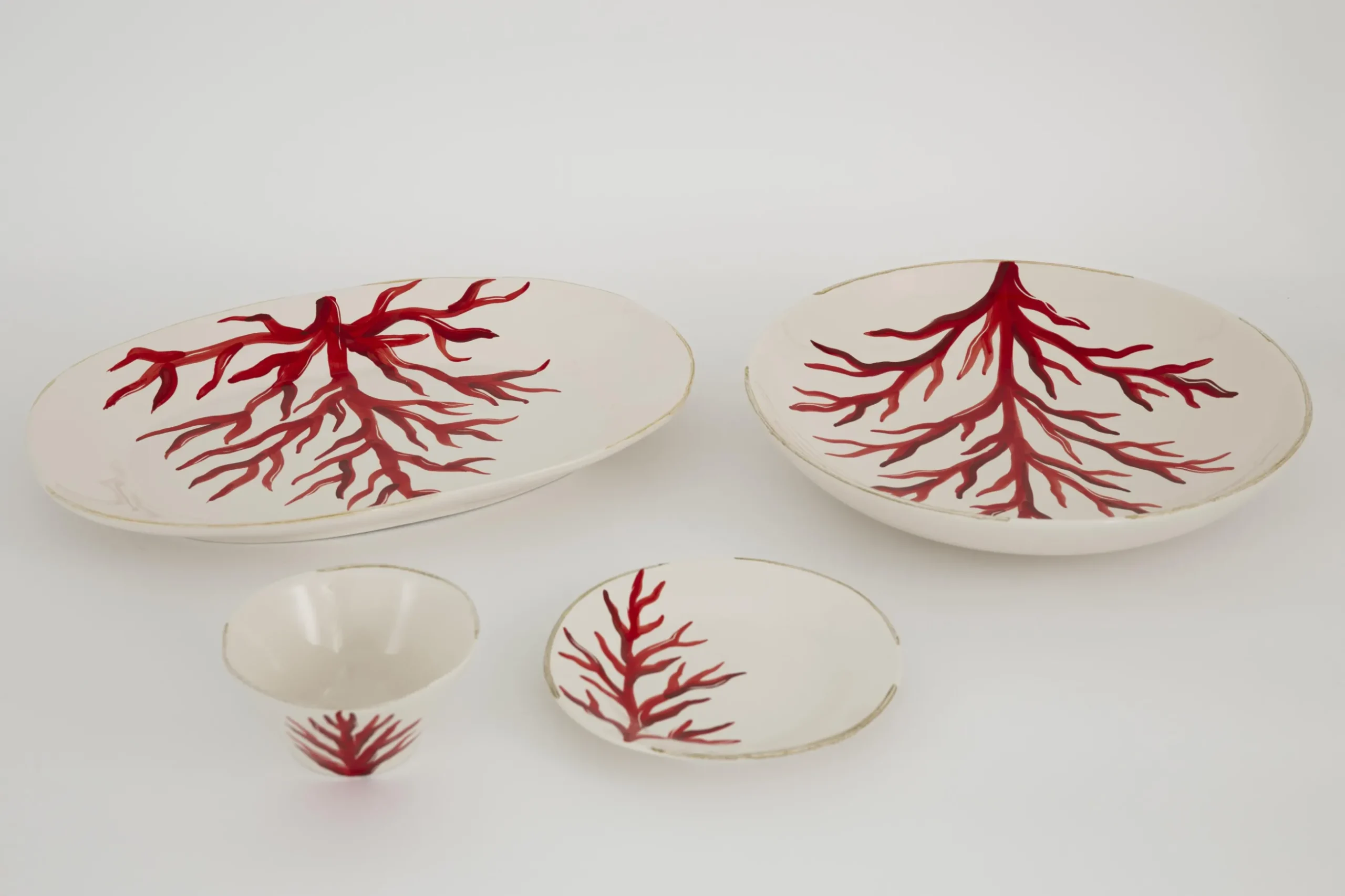 Kao, Serving Plate, Coral, Oval