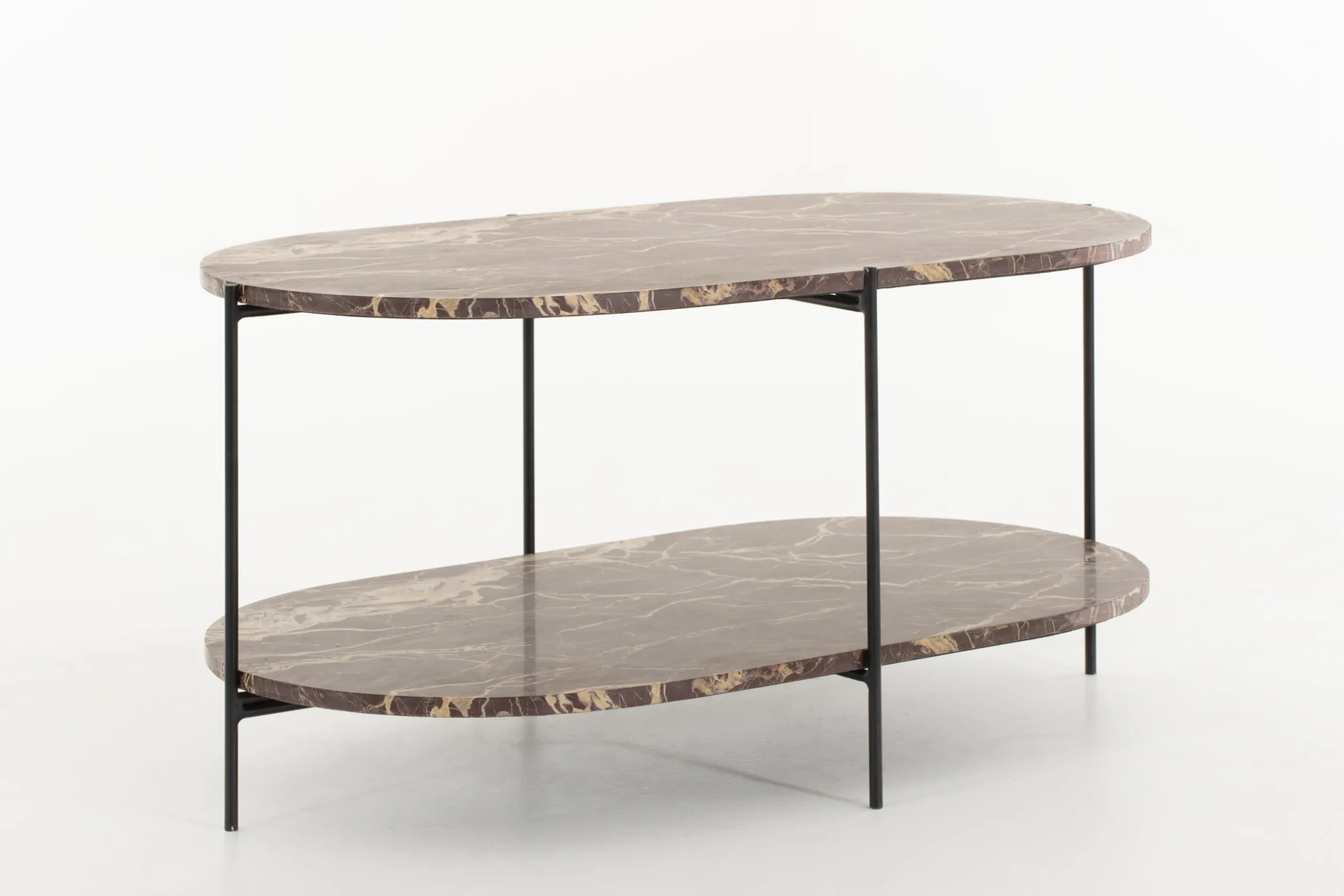 Karina, Coffee Table, Marble And Metal, Red