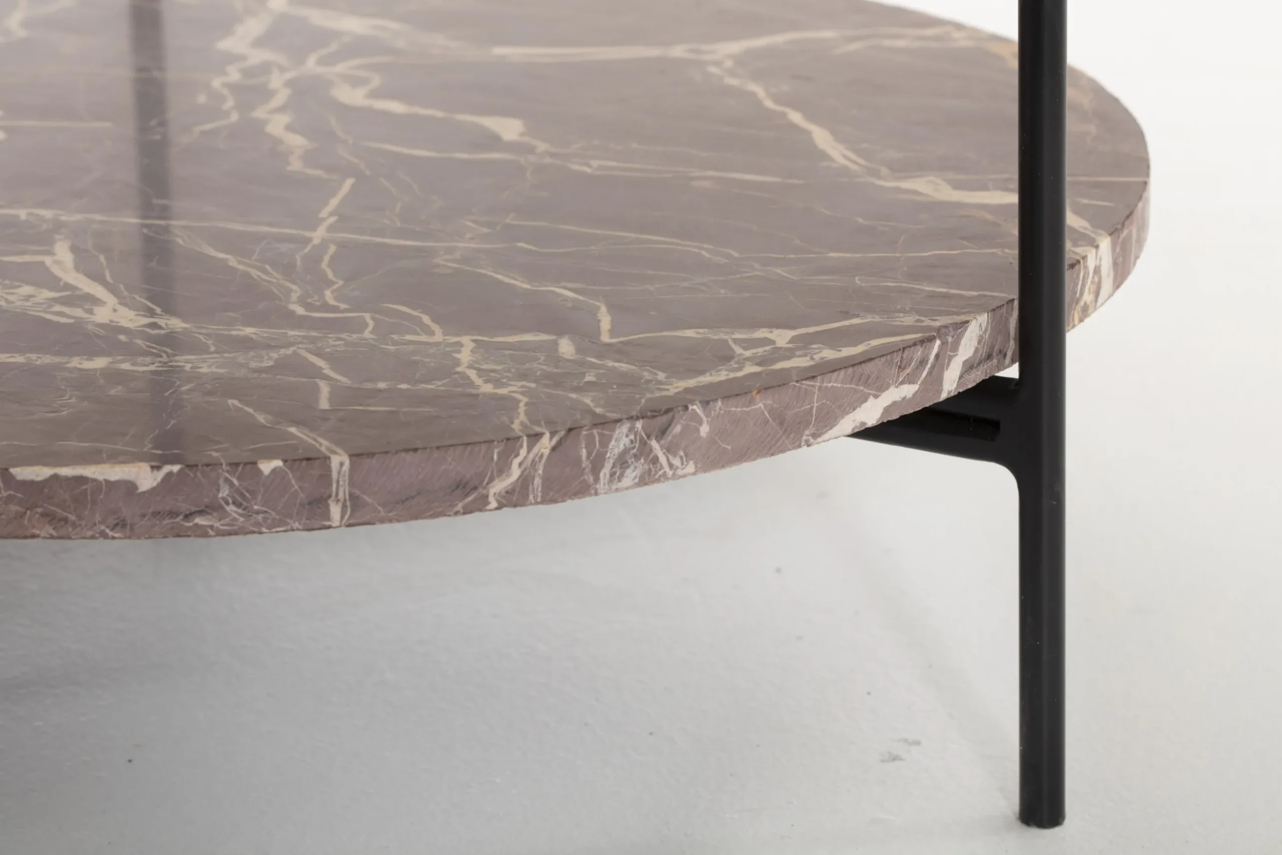 Karina, Coffee Table, Marble And Metal, Red