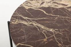 Karina, Coffee Table, Marble And Metal, Red