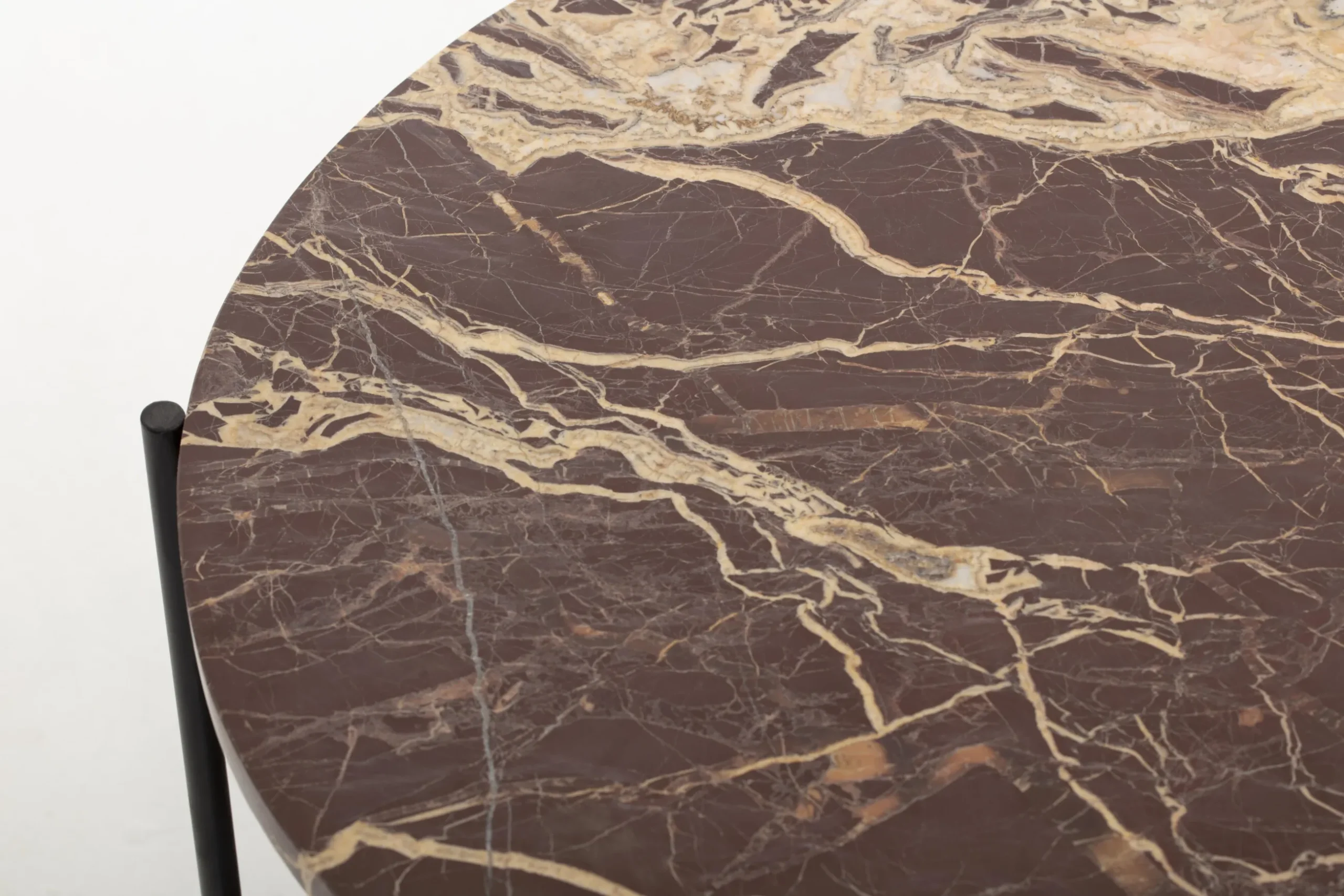 Karina, Coffee Table, Marble And Metal, Red