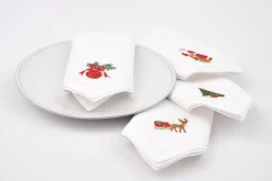 Karoli, Napkin, Embroidery, Set Of 4