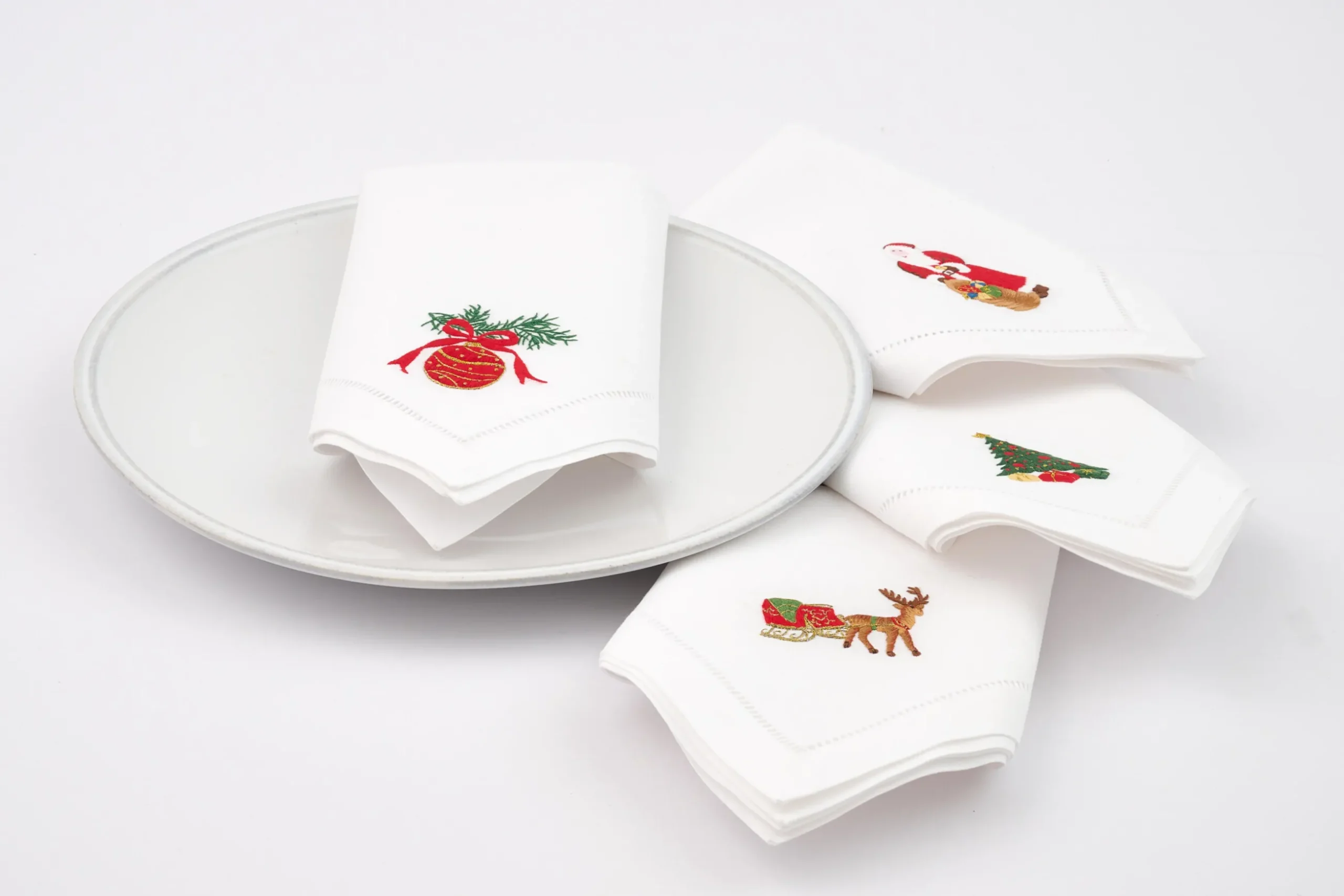 Karoli, Napkin, Embroidery, Set Of 4