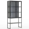 Laurance, Display Cabinet, Black, Metal, 2 Doors