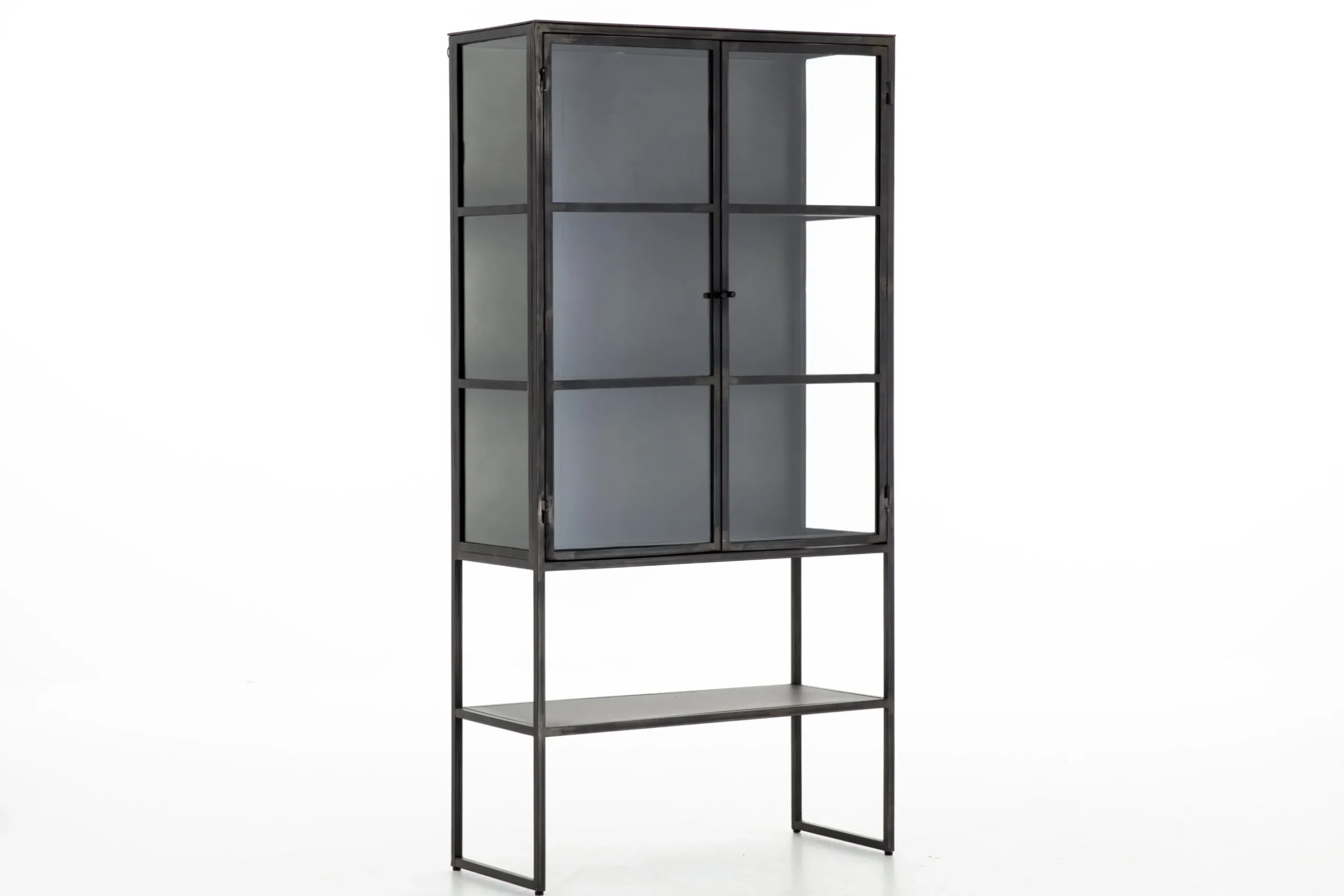 Laurance, Display Cabinet, Black, Metal, 2 Doors