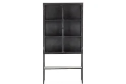 Laurance, Display Cabinet, Black, Metal, 2 Doors