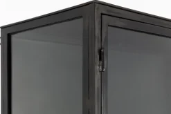 Laurance, Display Cabinet, Black, Metal, 2 Doors