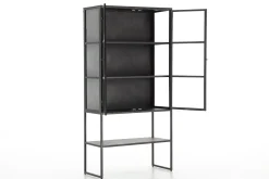 Laurance, Display Cabinet, Black, Metal, 2 Doors