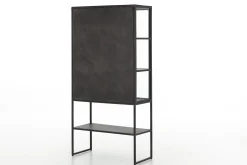Laurance, Display Cabinet, Black, Metal, 2 Doors