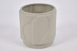 Laurena, Vase, Ceramic, Grey, S