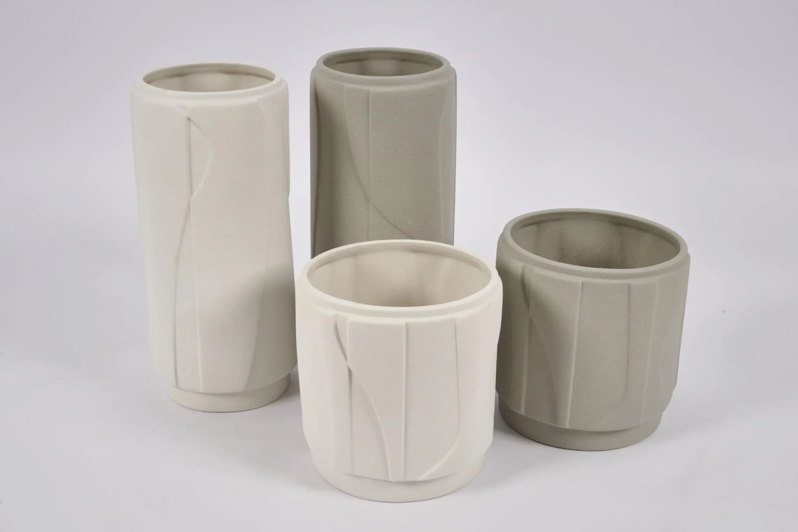 Laurena, Vase, Ceramic, Grey, S