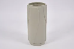 Laurena, Vase, Ceramic, Grey, L