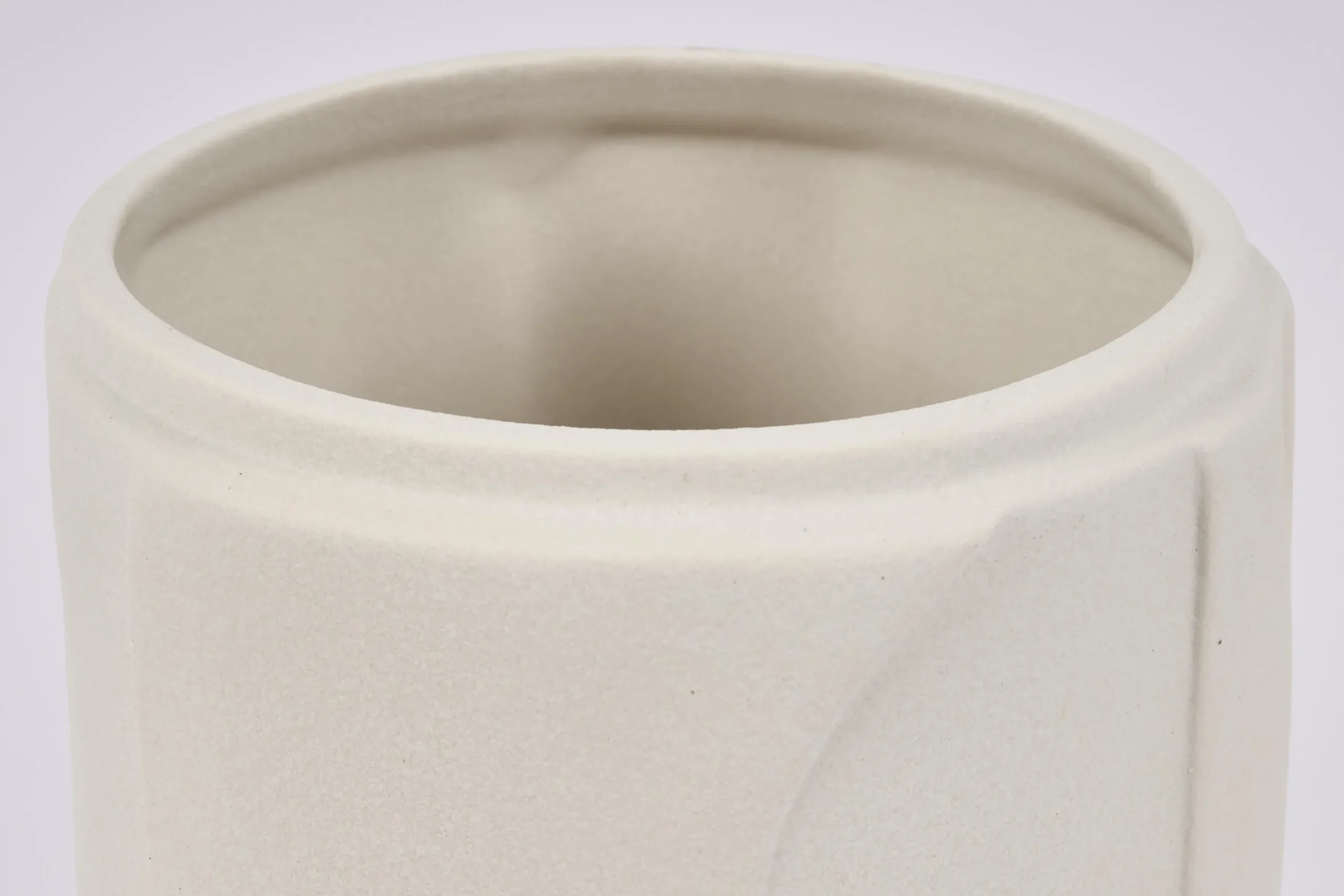 Laurena, Vase, Ceramic, Latte, L