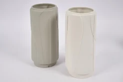 Laurena, Vase, Ceramic, Latte, L