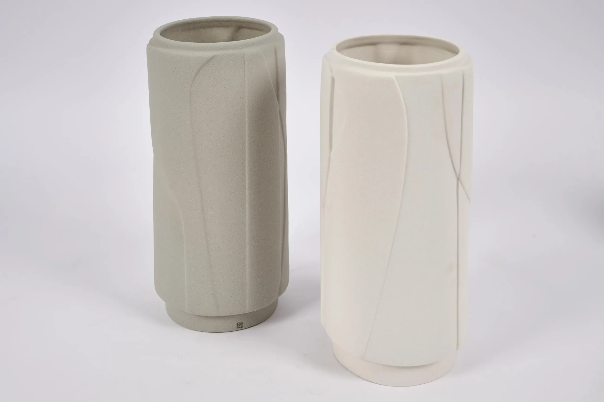 Laurena, Vase, Ceramic, Latte, L