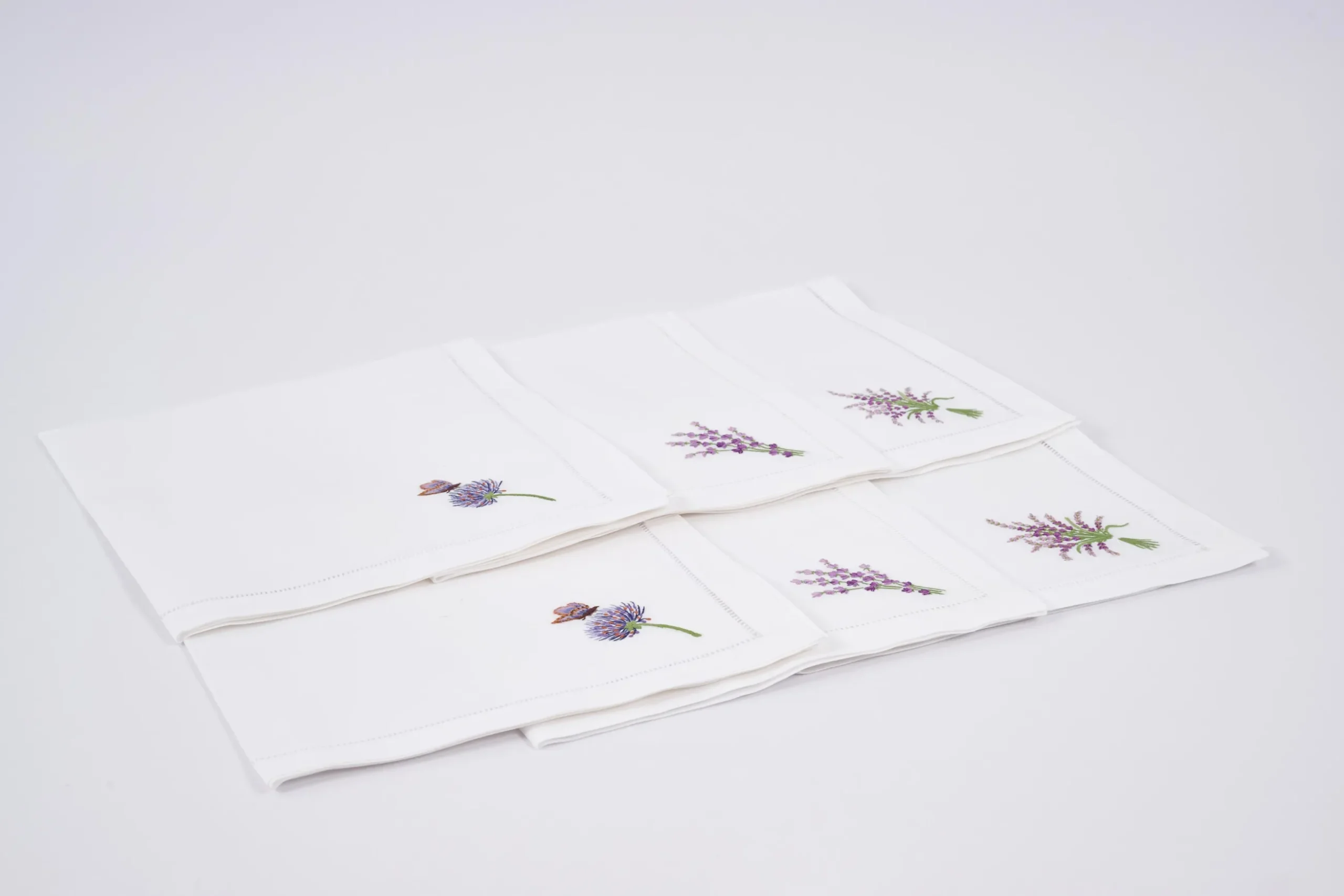 Lavender, Napkin, Embroidery, Set Of 6