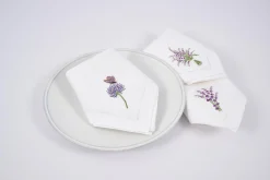 Lavender, Napkin, Embroidery, Set Of 6