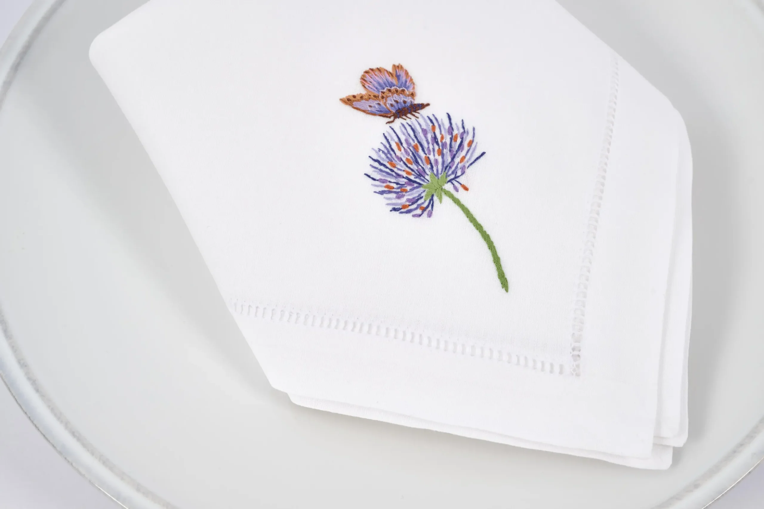 Lavender, Napkin, Embroidery, Set Of 6