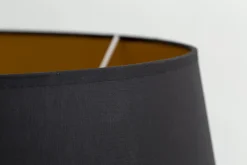 Lindro, Lampshade, Black And Gold, Cylinder, 50 Cm