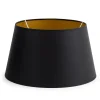 Lindro, Lampshade, Black And Gold, Cylinder, 30 Cm