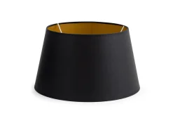 Lindro, Lampshade, Black And Gold, Cylinder, 30 Cm