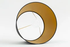 Lindro, Lampshade, Black And Gold, Cylinder, 30 Cm