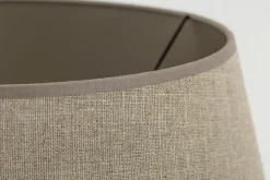 Lindro, Lampshade, Natural And Silver, Cylinder, 40 Cm