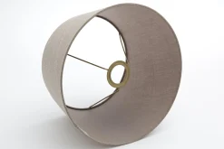 Lindro, Lampshade, Natural And Grey, Cylinder, 30 Cm