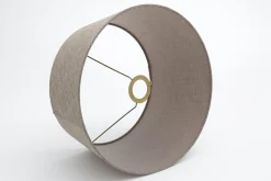 Lindro, Lampshade, Natural And Grey, Cylinder, 35 Cm