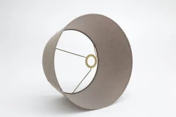 Lindro, Lampshade, Natural And Grey, Cylinder, 40 Cm
