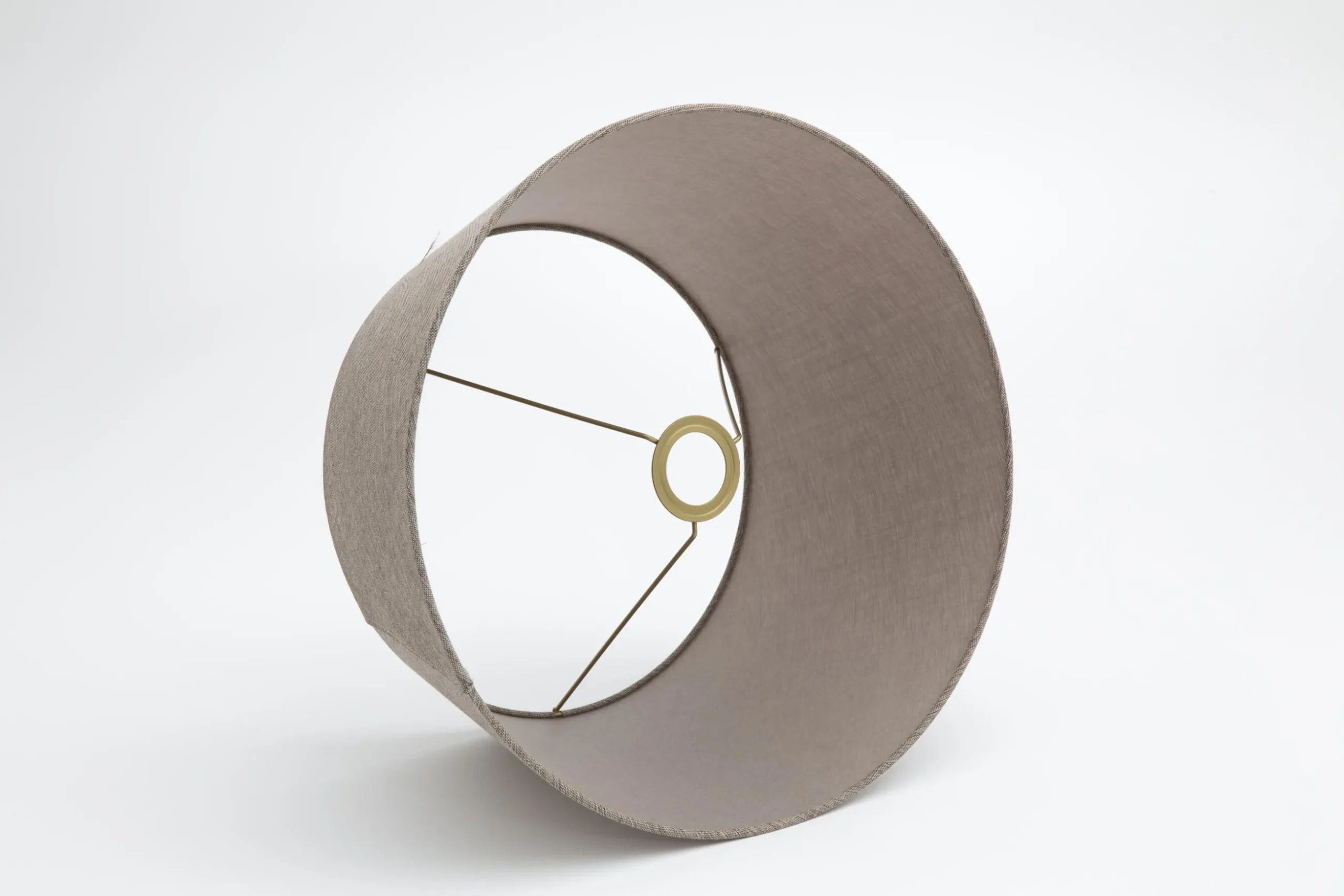 Lindro, Lampshade, Natural And Grey, Cylinder, 40 Cm