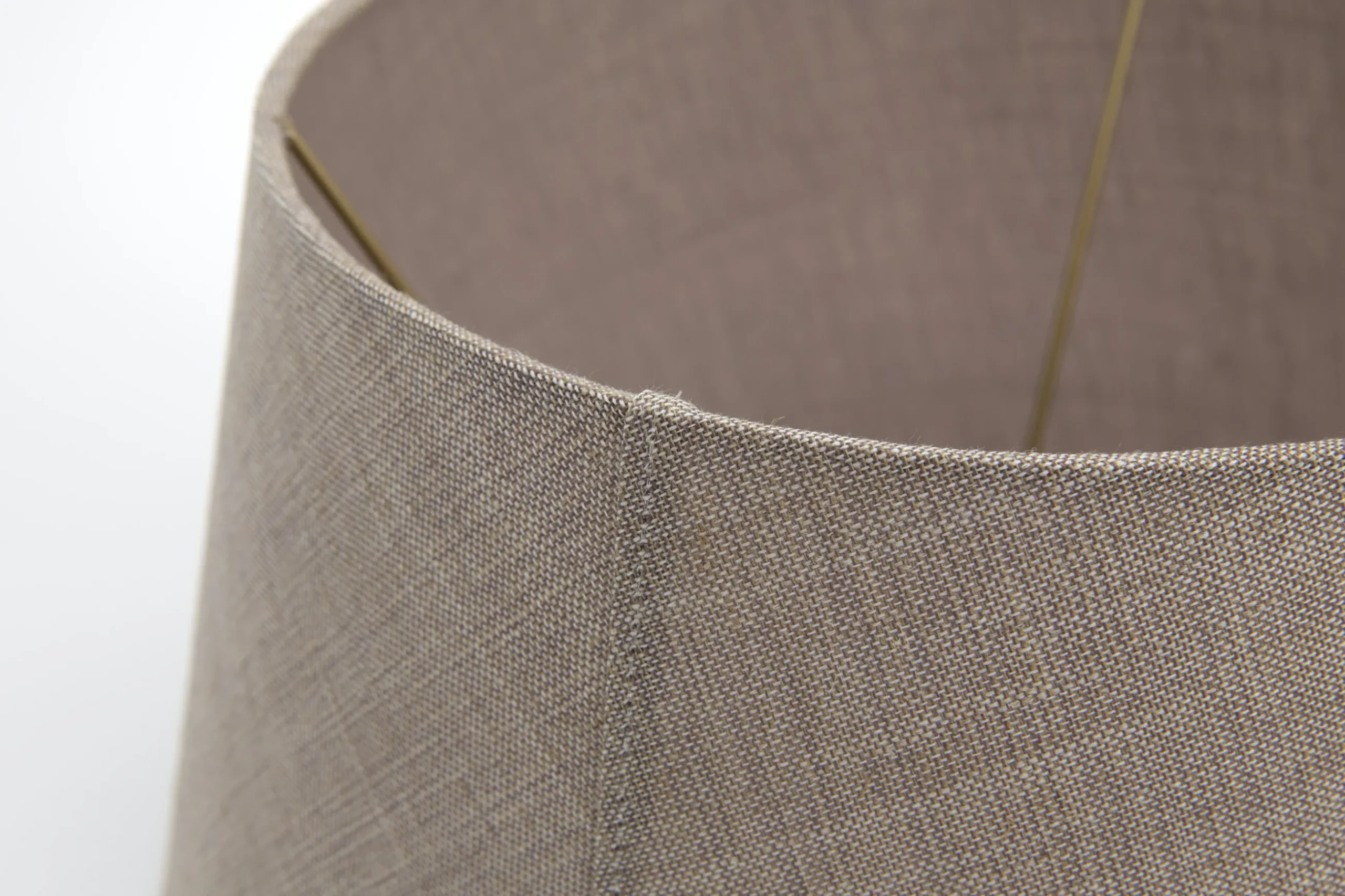 Lindro, Lampshade, Natural And Grey, Cylinder, 40 Cm