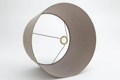 Lindro, Lampshade, Natural And Grey, Cylinder, 50 Cm