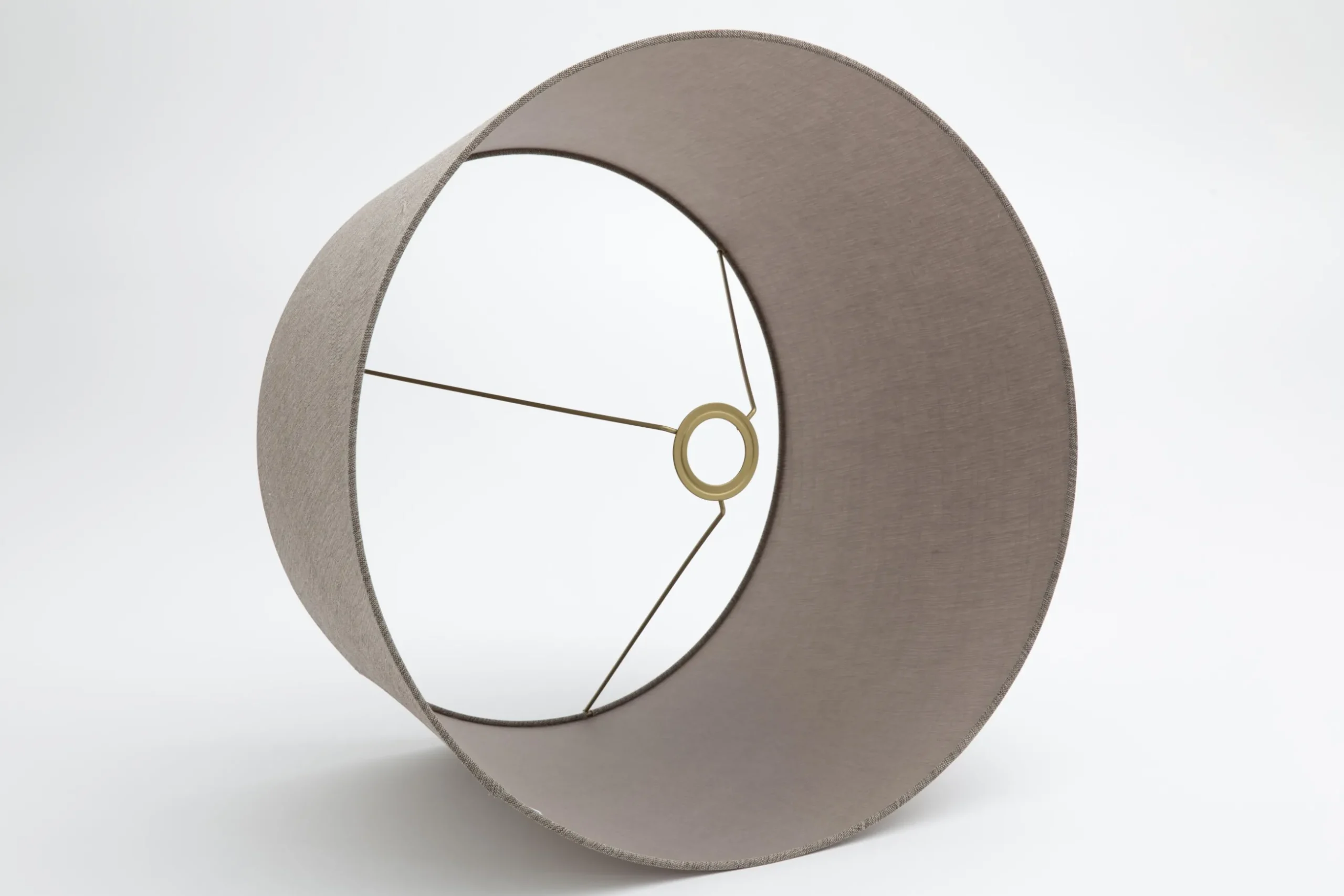 Lindro, Lampshade, Natural And Grey, Cylinder, 50 Cm