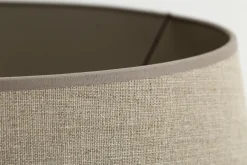 Lindro, Lampshade, Natural And Silver, Cylinder, 50 Cm