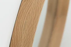 Lucente, Mirror, Oak, Round, 33Cm