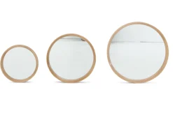 Lucente, Mirror, Oak, Round, 33Cm