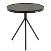 Madison, Side Table, Oak And Metal, Round, 45 Cm, Dark Brown