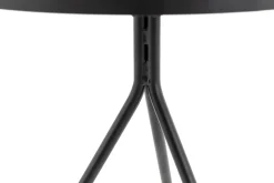 Madison, Side Table, Oak And Metal, Round, 45 Cm, Dark Brown
