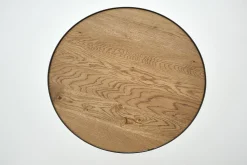 Madison, Side Table, Oak And Metal, Round, 60 Cm, Light Brown