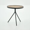 Madison, Side Table, Oak And Metal, Round, 45 Cm, Light Brown
