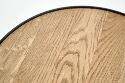 Madison, Side Table, Oak And Metal, Round, 45 Cm, Light Brown
