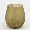 Malea, Tea Light Holder, Glass, Yellow, M