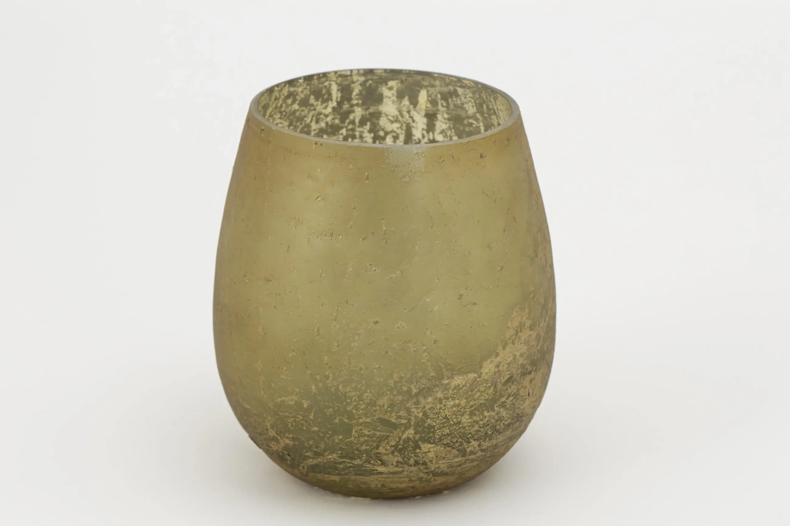 Malea, Tea Light Holder, Glass, Yellow, M