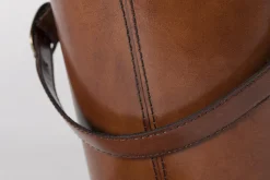 Manhattan, Ice Bucket, Brown Leather