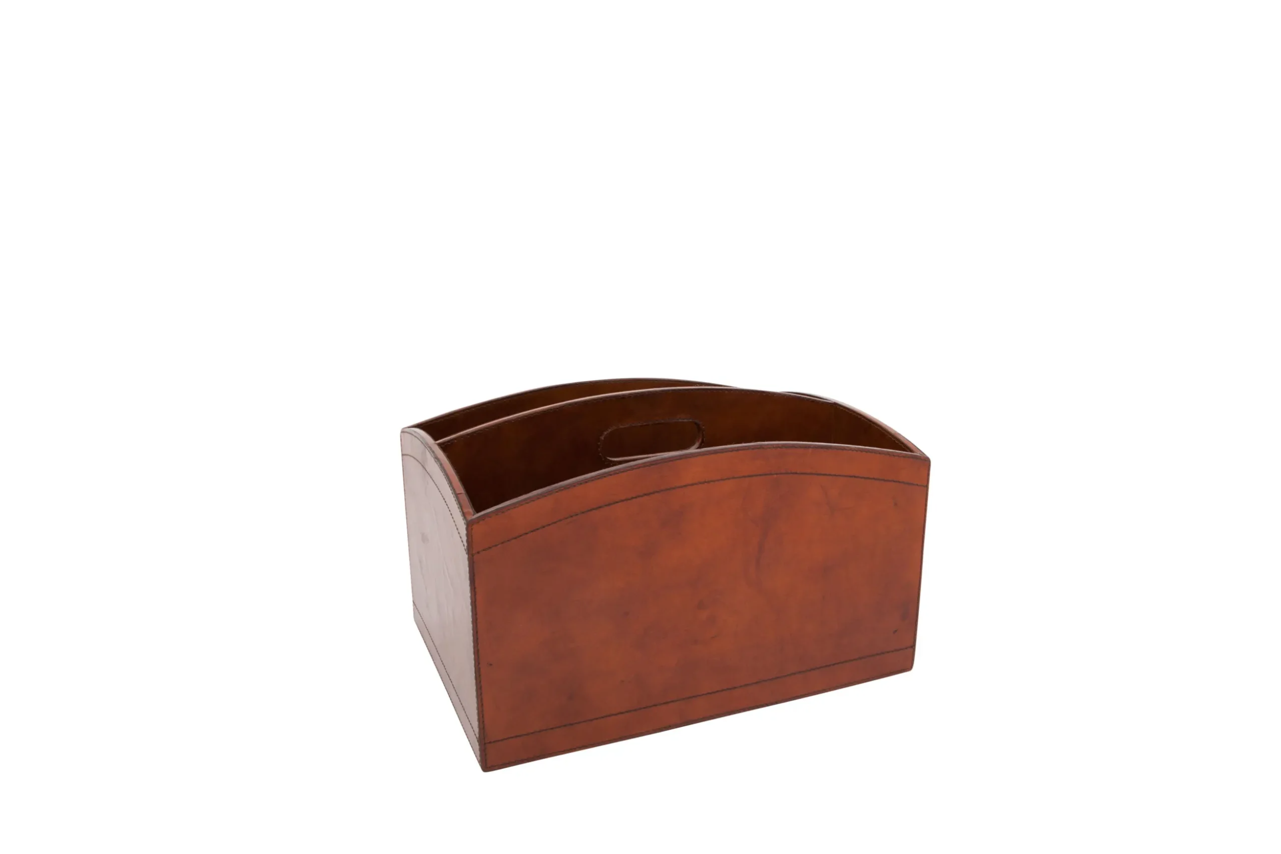 Manhattan, Magazine Holder, Brown Leather